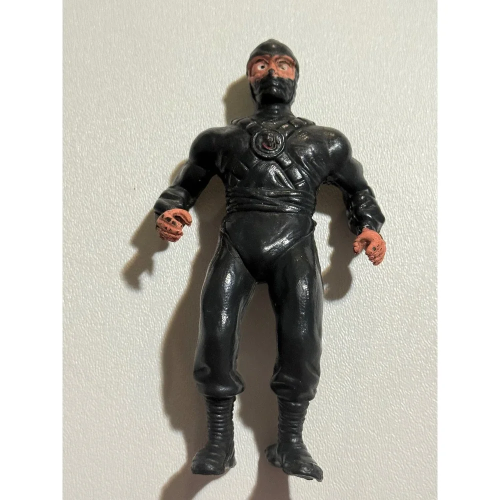 Vintage Ninja‎ Action Figure Black Stealth Martial Arts Warrior Retro Toy 4 Inch